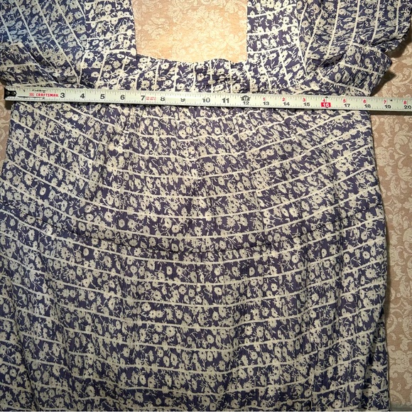 Rails ~ new ~ Valentina Ruffle Hem Crinkle Dress in Navy Camellia size Small - Picture 12 of 16